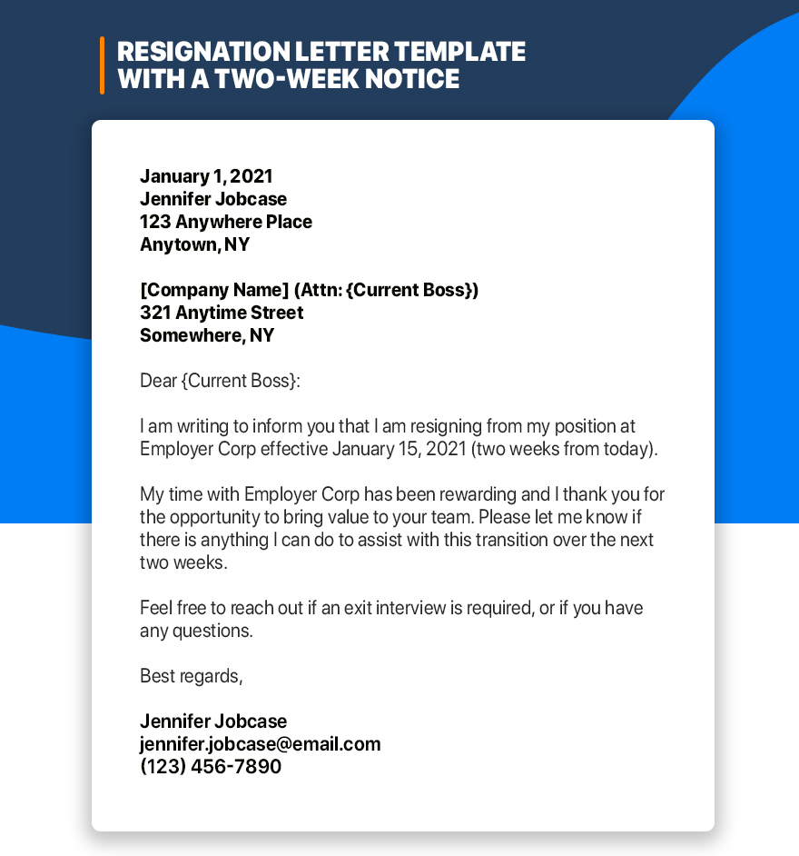 25 resignation letter templates and examples  Jobcase