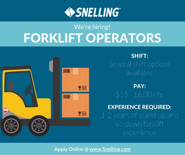 Forklift Operators Des Plaines Il Multiple Shifts Available Jobcase